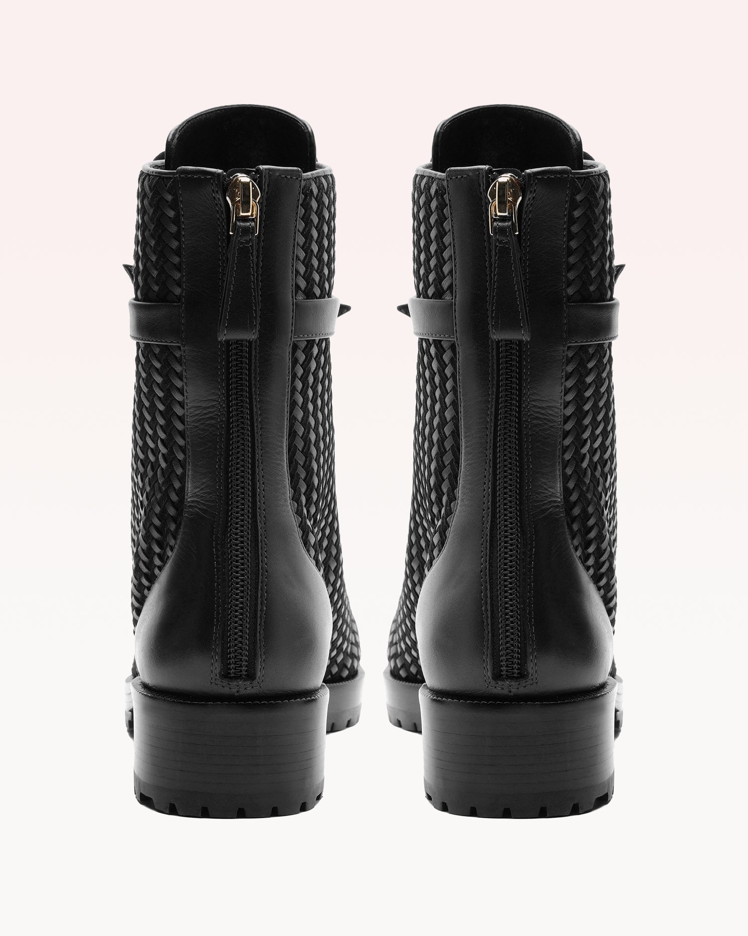 Tresse Combat Bootie Black Booties P/25