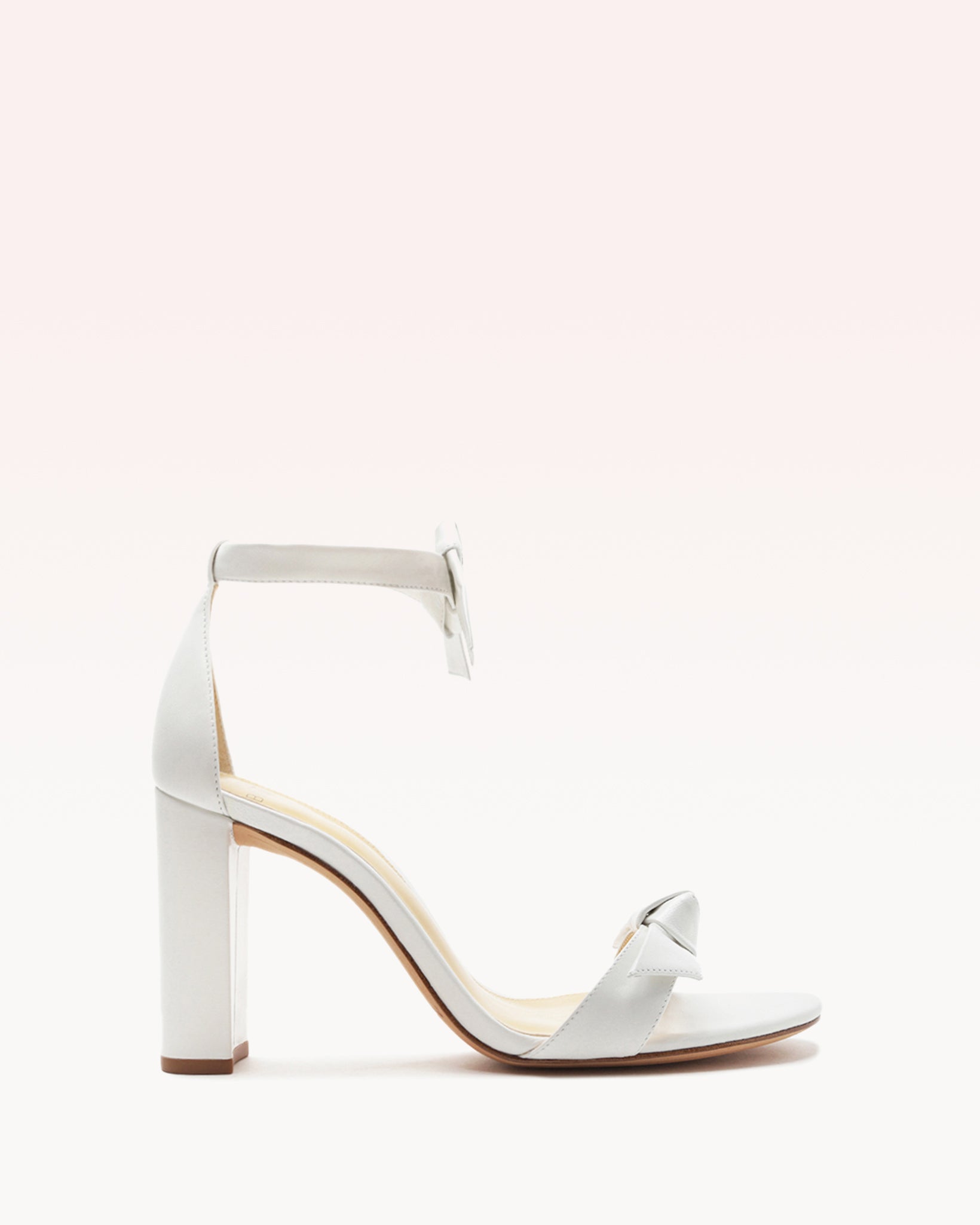 Clarita Block 90 Sandal in White Leather | Alexandre Birman