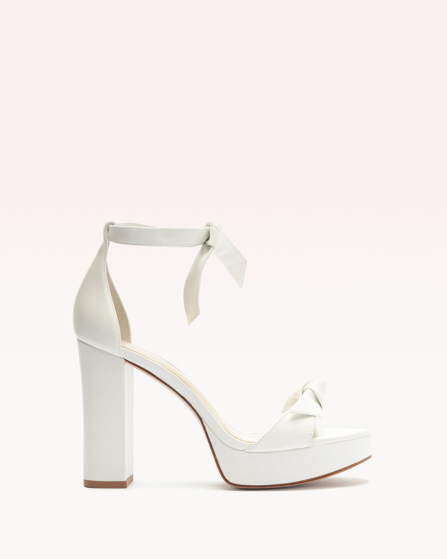 Mabeleh White Platform Sandals S/25 35 White Nappa Leather