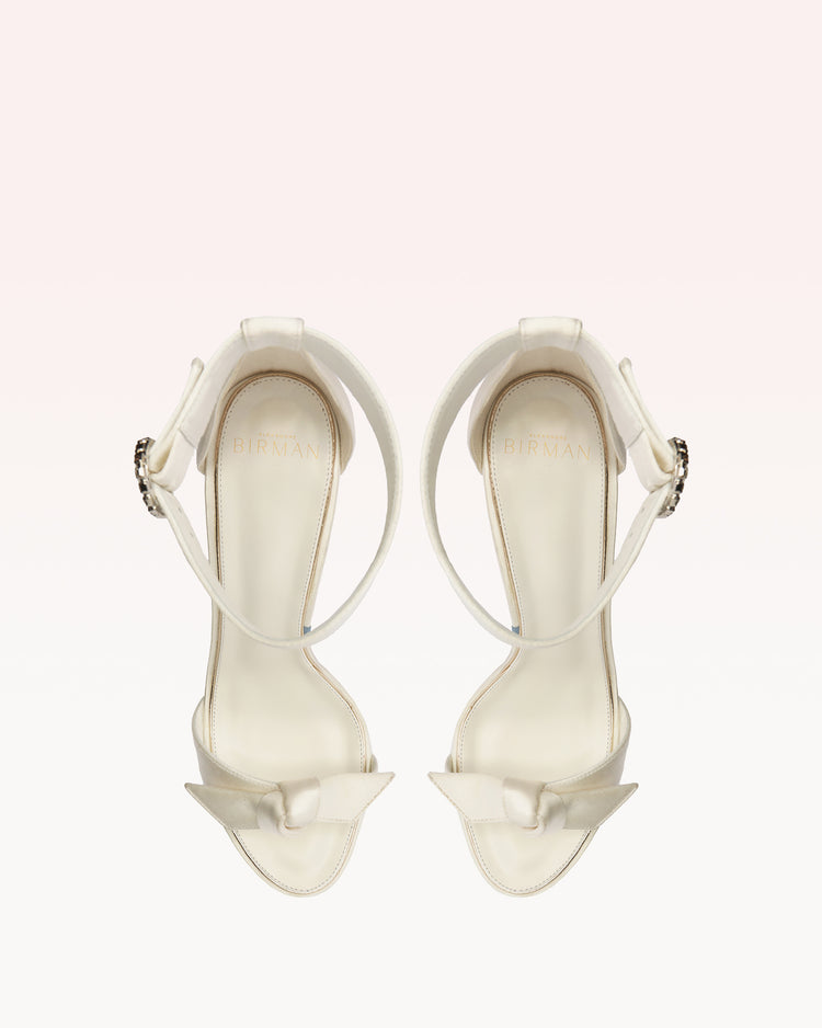 Clarita Platform Bridal 120 Satin Bianco Sandals F/23   