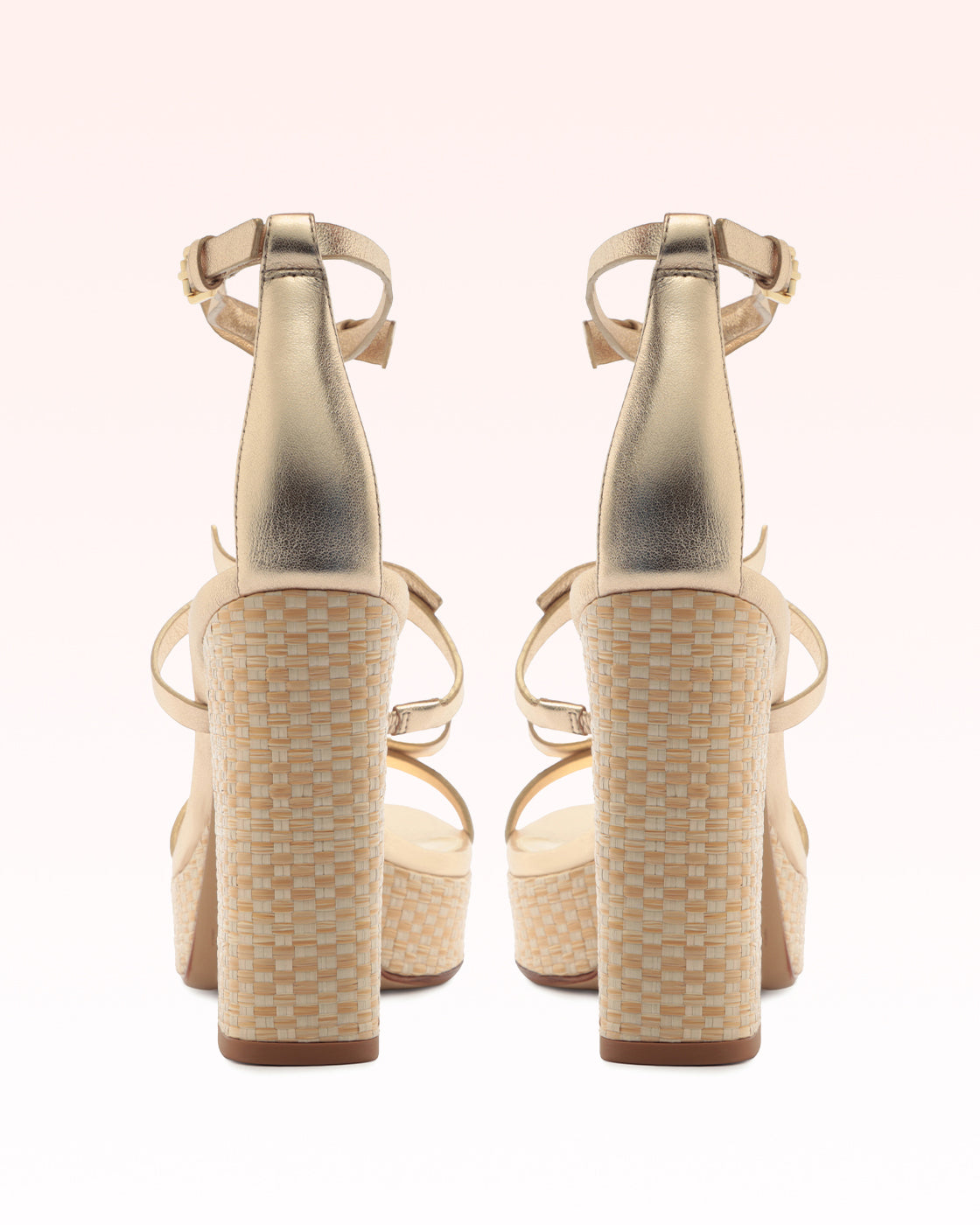 Slim Lolita Raffia 120 Golden Sandals R/26