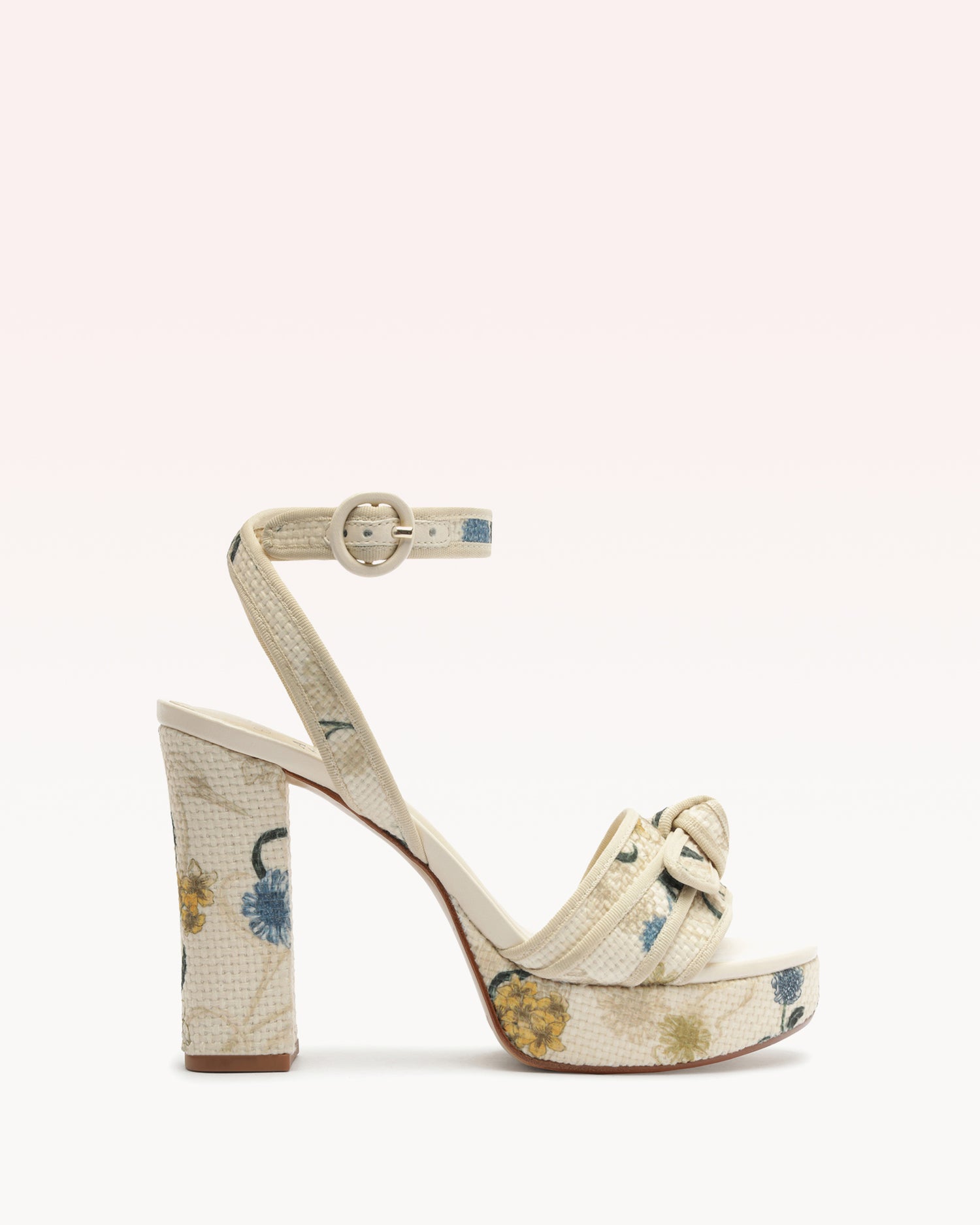 Grossgrain Raffia Platform 120 Laguna Sandals R/26 35 Laguna Off Raffia / Leather