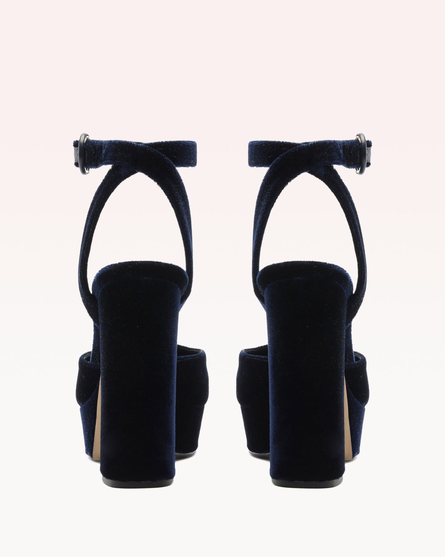 Vita Platform 120 Velvet Navy Pumps R/26