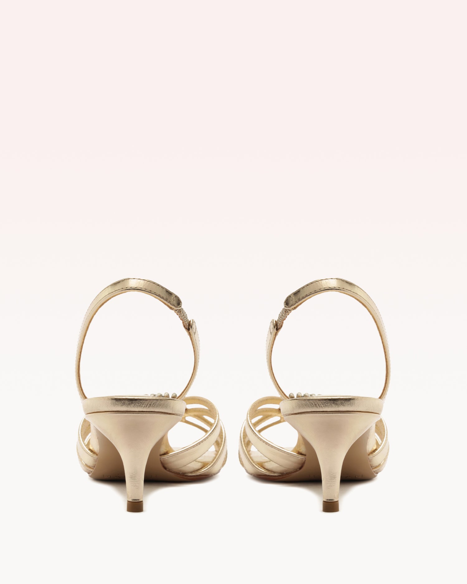 Noelle Kitten Golden Sandals R/26