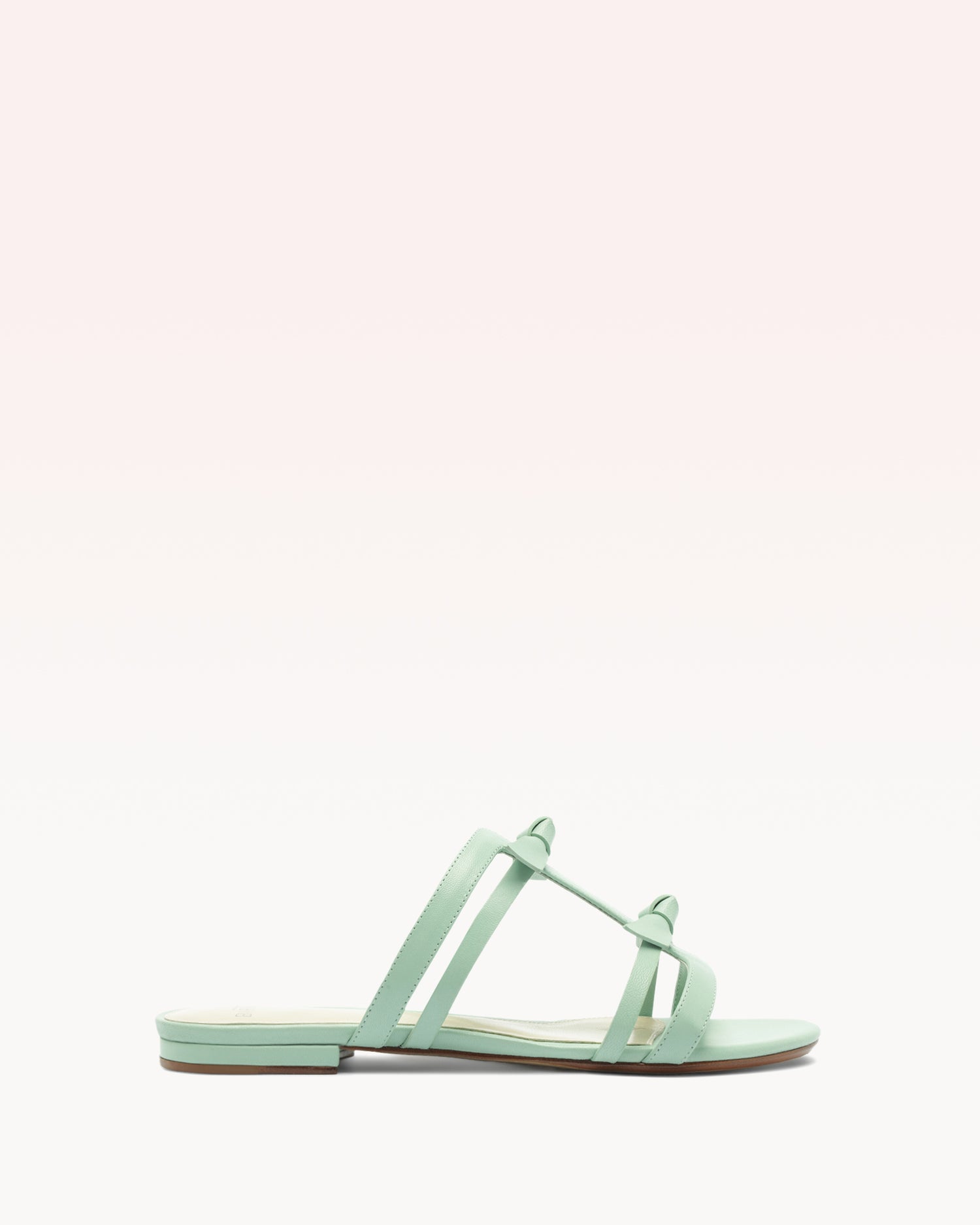 Slim Clarita Cage Flat Mint 35 Green Nappa Leather