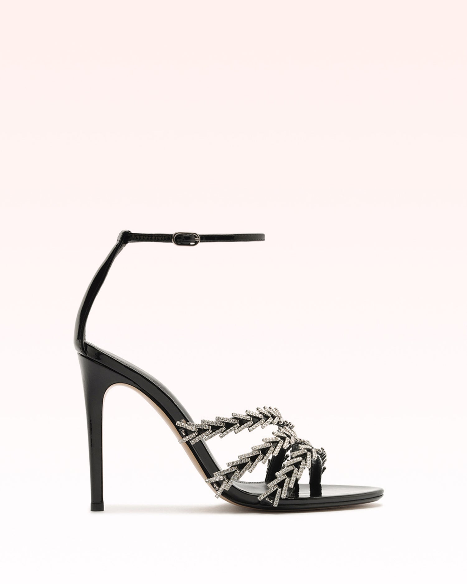 Delilah 100 Black 35 Black New Patent/Crystal Leather/Nappa Ki