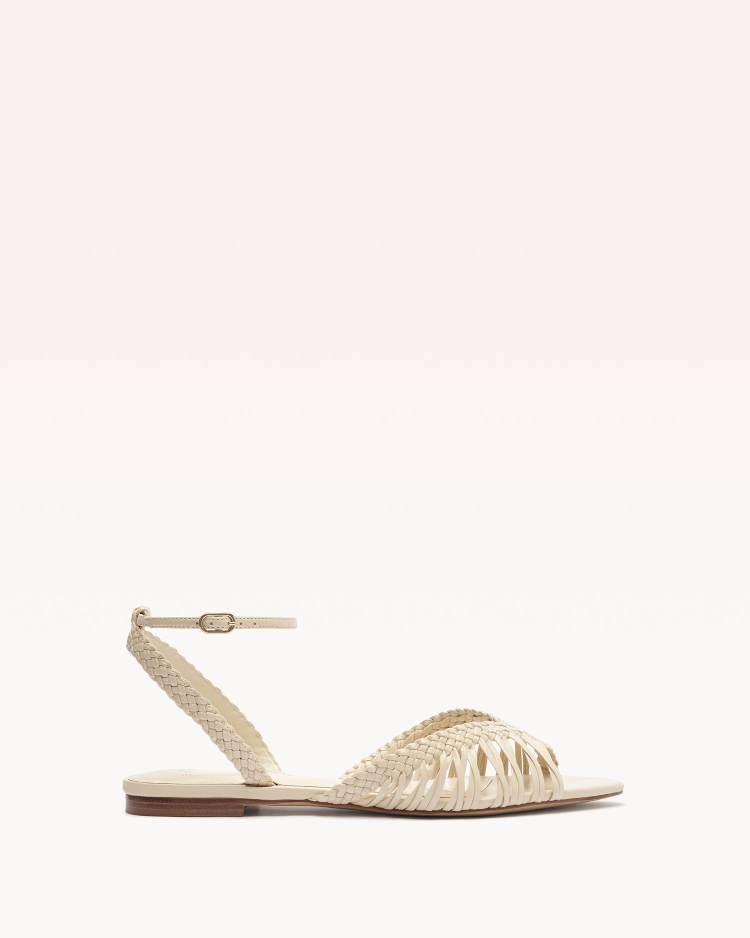 Agatha Flat Creamy Flats S/25 35 Eggshell Leather