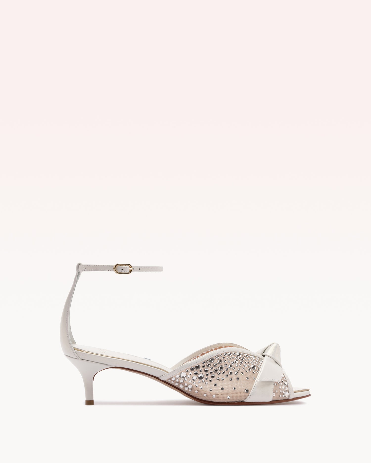 Clarita Bloom Crystal 50 35 Pearl Leather