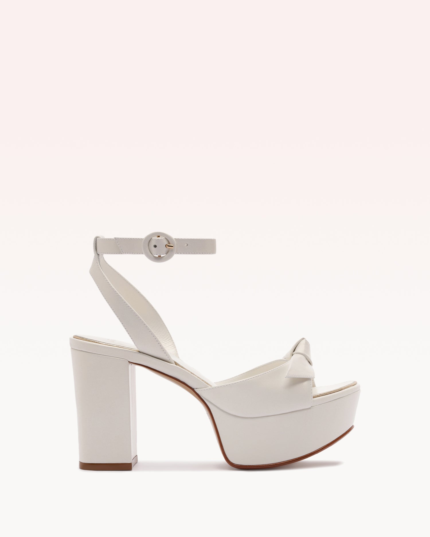 Clarita Tie Platform Ivory 35 Ivory Nappa Leather