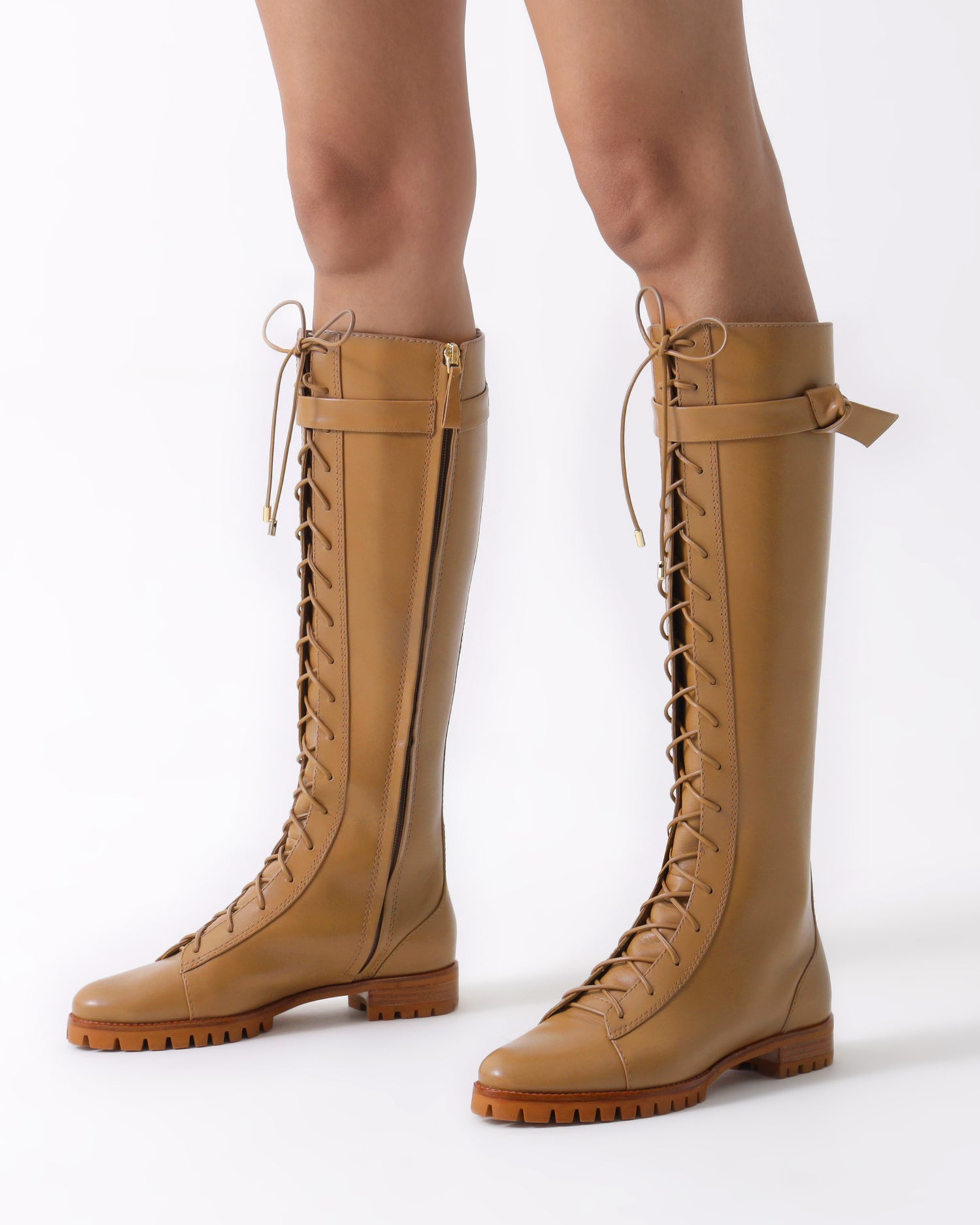 Evelyn Waterproof Combat Boot Latte Boots F/23   