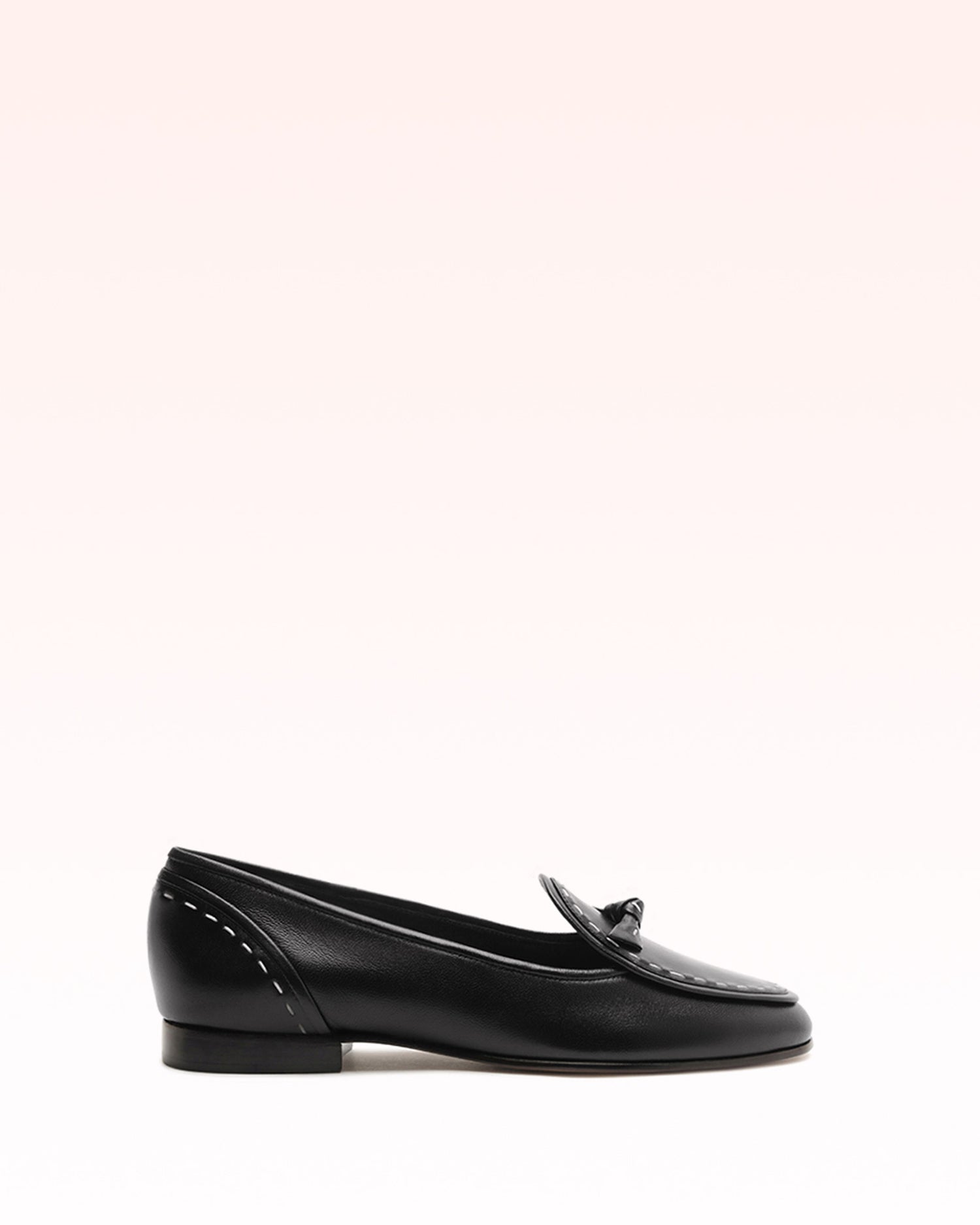 Slim Clarita Topstitch Loafer Black
