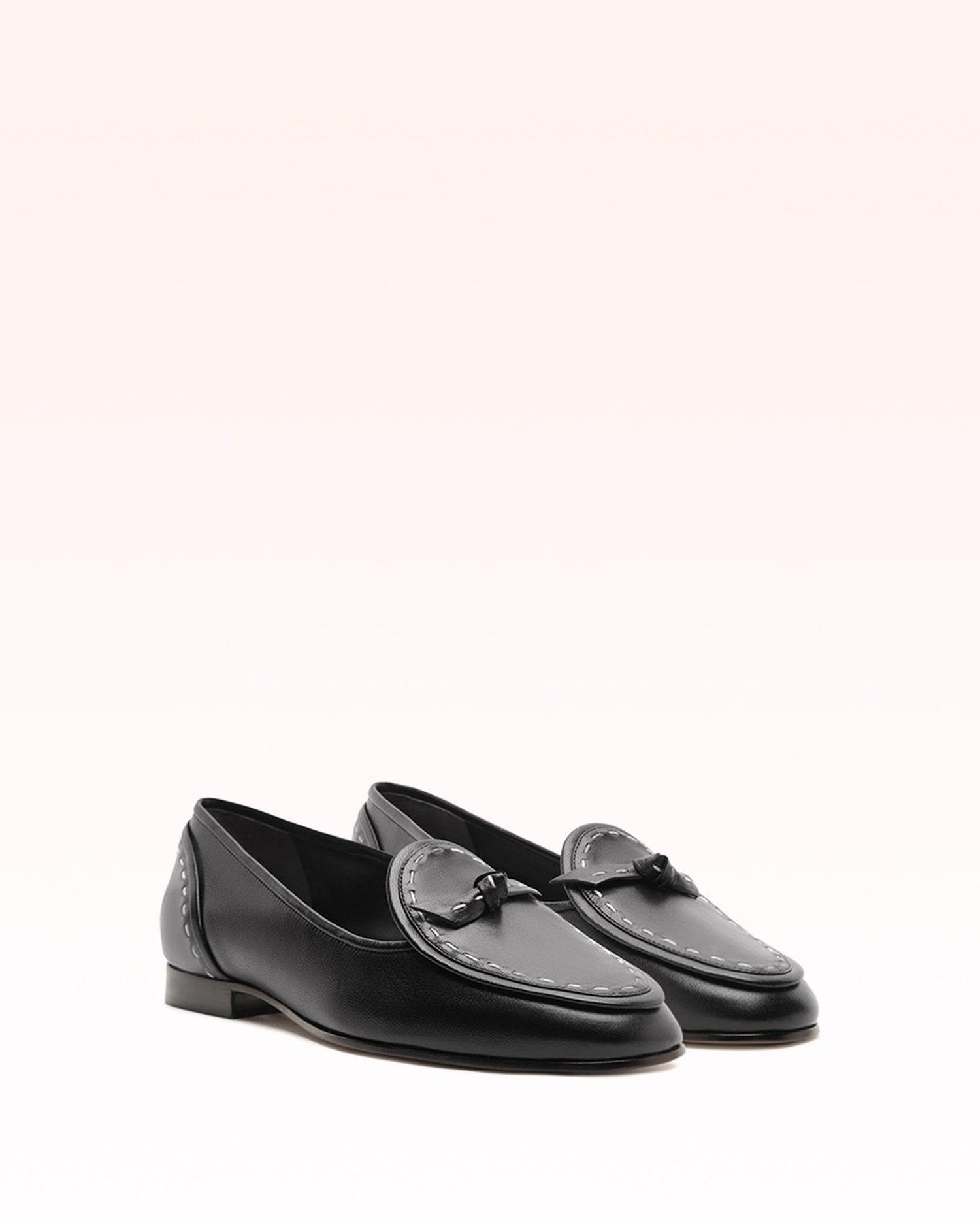Slim Clarita Topstitch Loafer Black