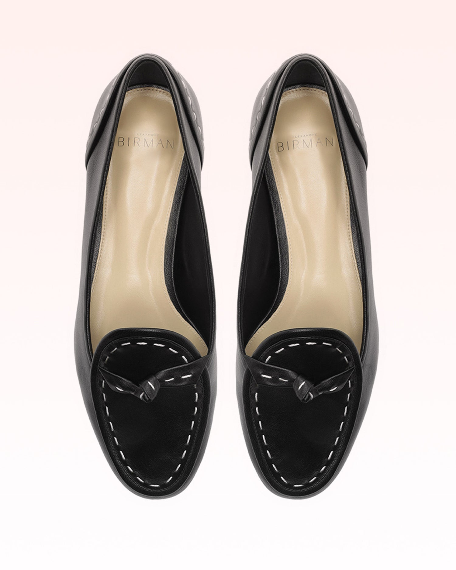 Slim Clarita Topstitch Loafer Black