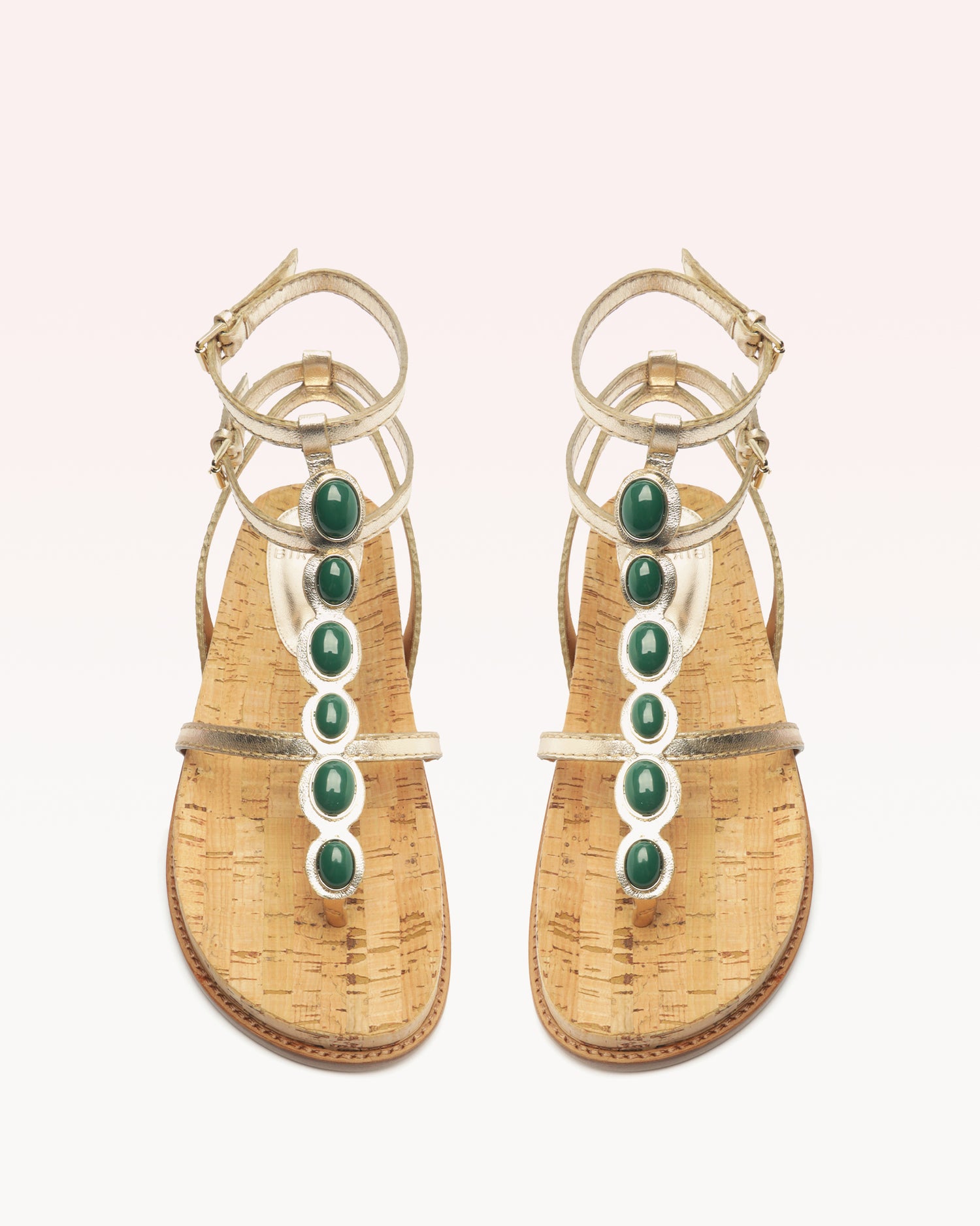 Jade Golden Flat Flat Sandals S/25