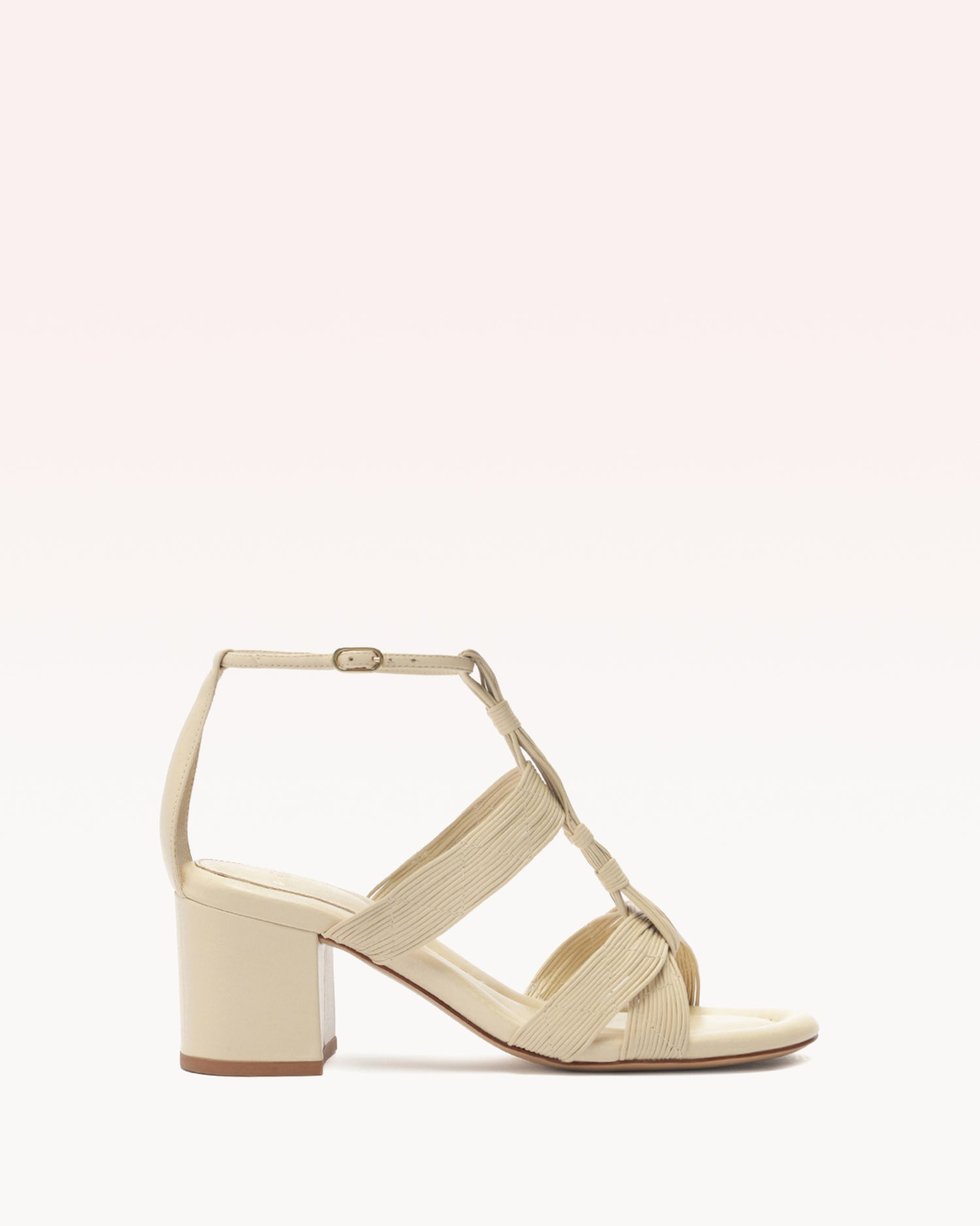 Olga Block 60 Eggshell Sandals P/25 35 Eggshell Leather