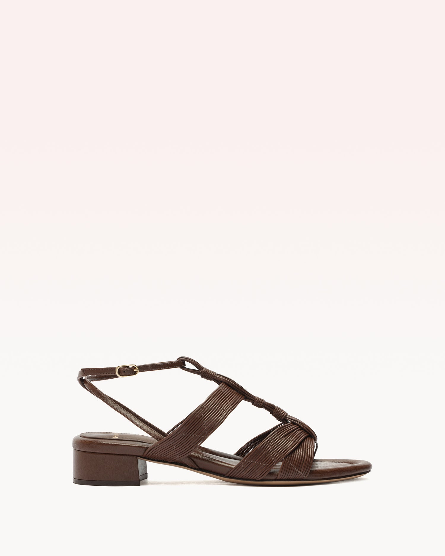 Olga Block 30 Brown Sandals P/25 35 Brown Leather