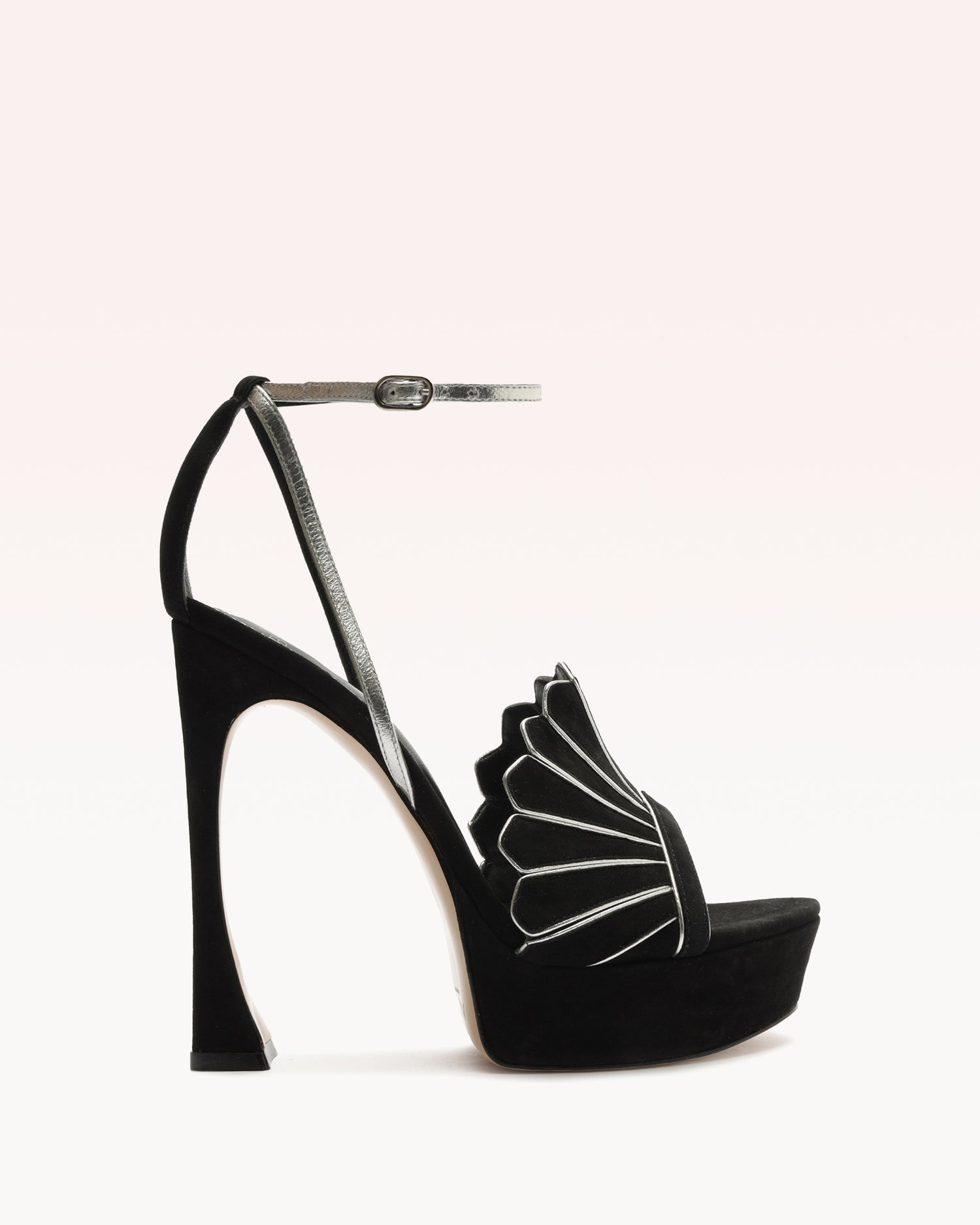 Wilma Platform Suede Black - Designer Platform Heels – Alexandre