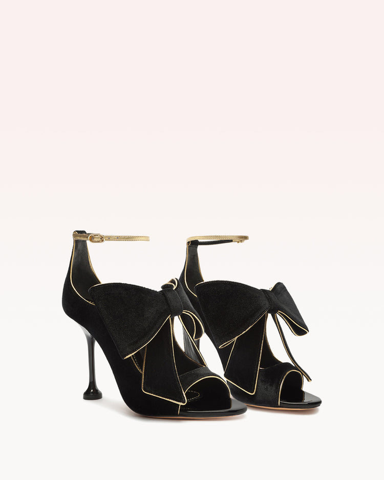 Lupita 100 Velvet Black Sandals F/23   