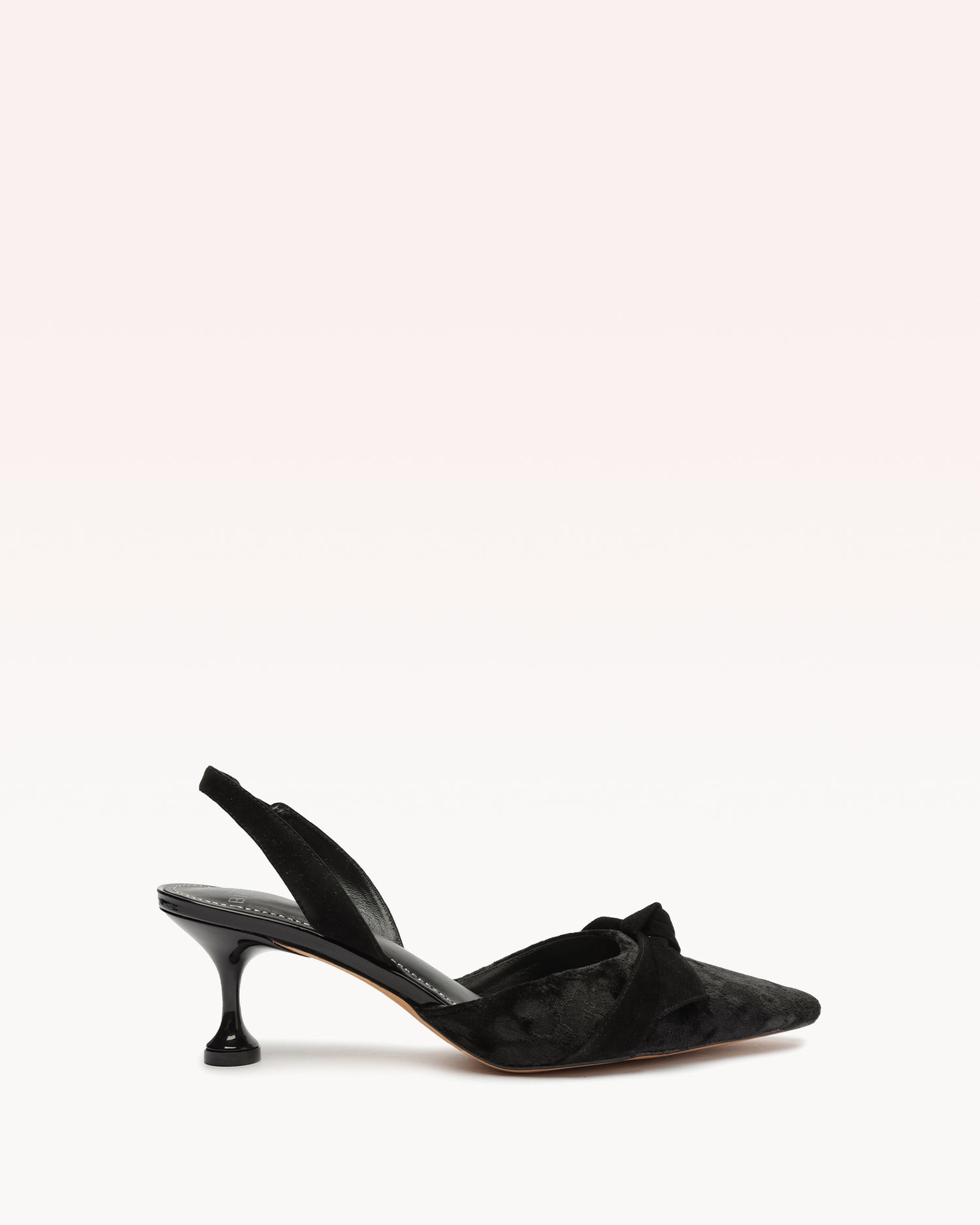 Clarita Slingback 60 Black Pumps PRE FALL 23 5 Black Suede, Velvet & Shearling