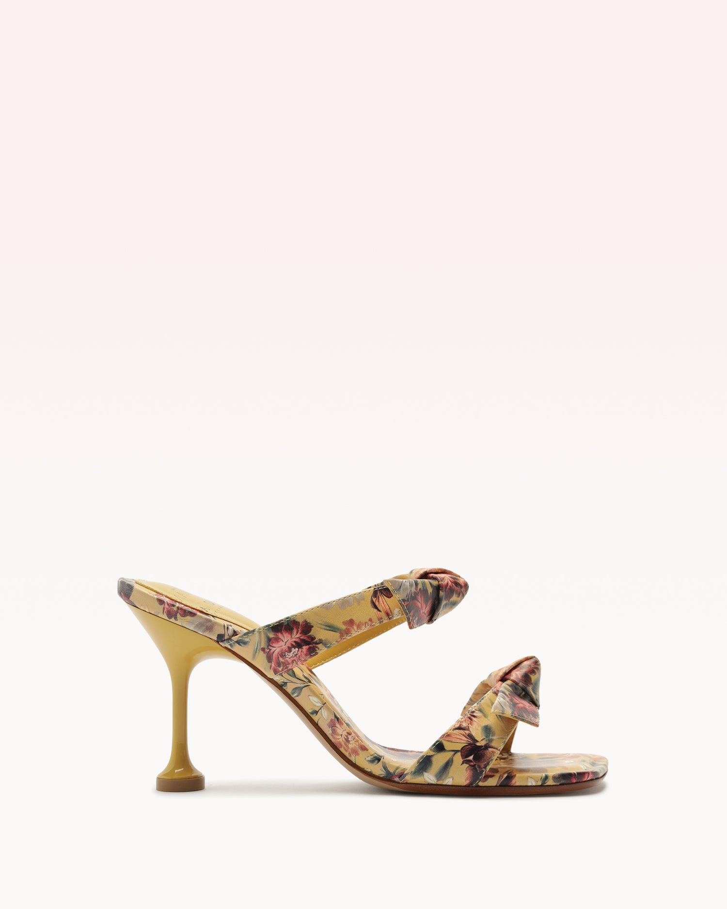 Clarita Square Flare Paramo Sandals R/26 35 Yellow Nappa Leather