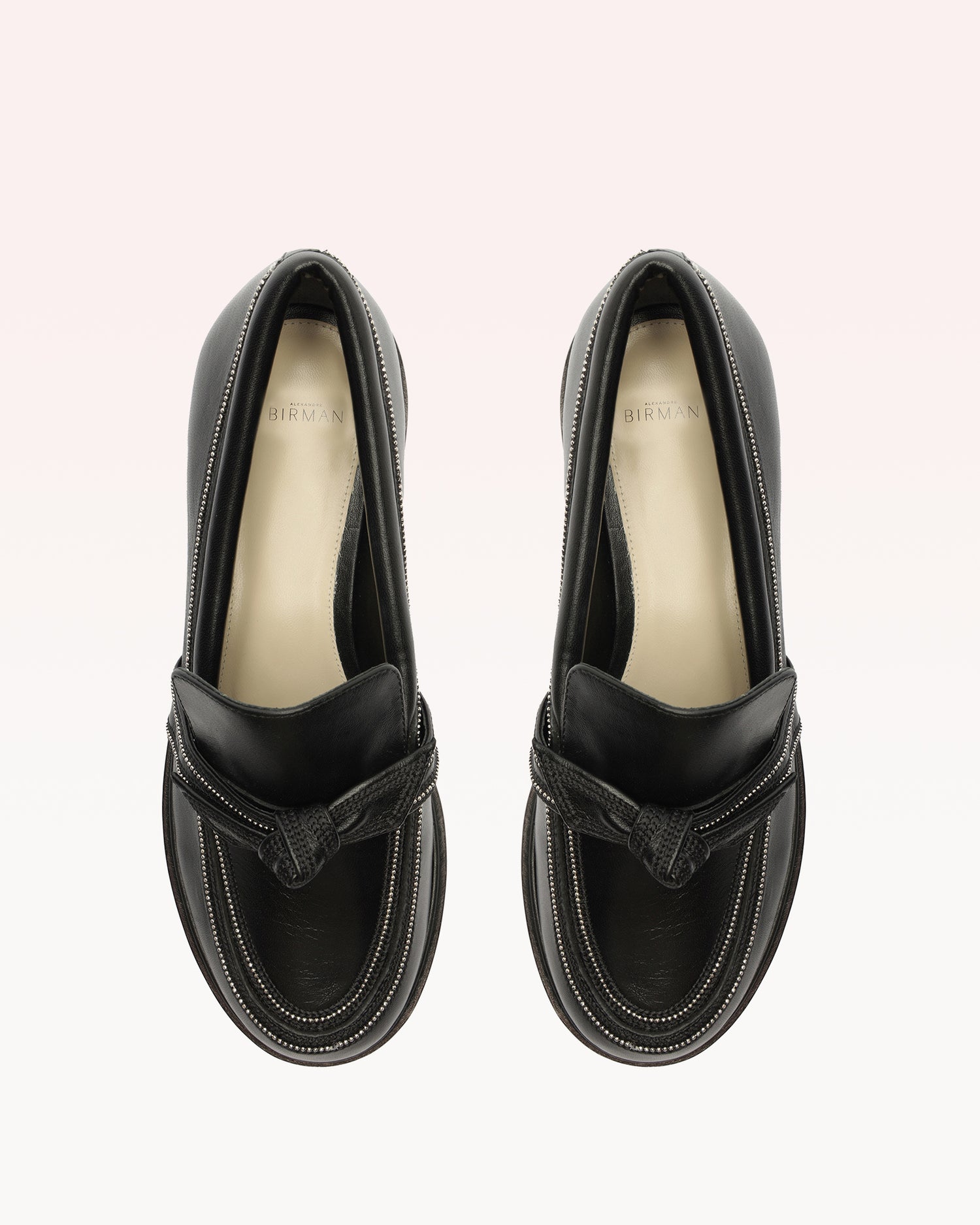 Clarita Chunky Loafer Embroidery Black Loafers P/24   