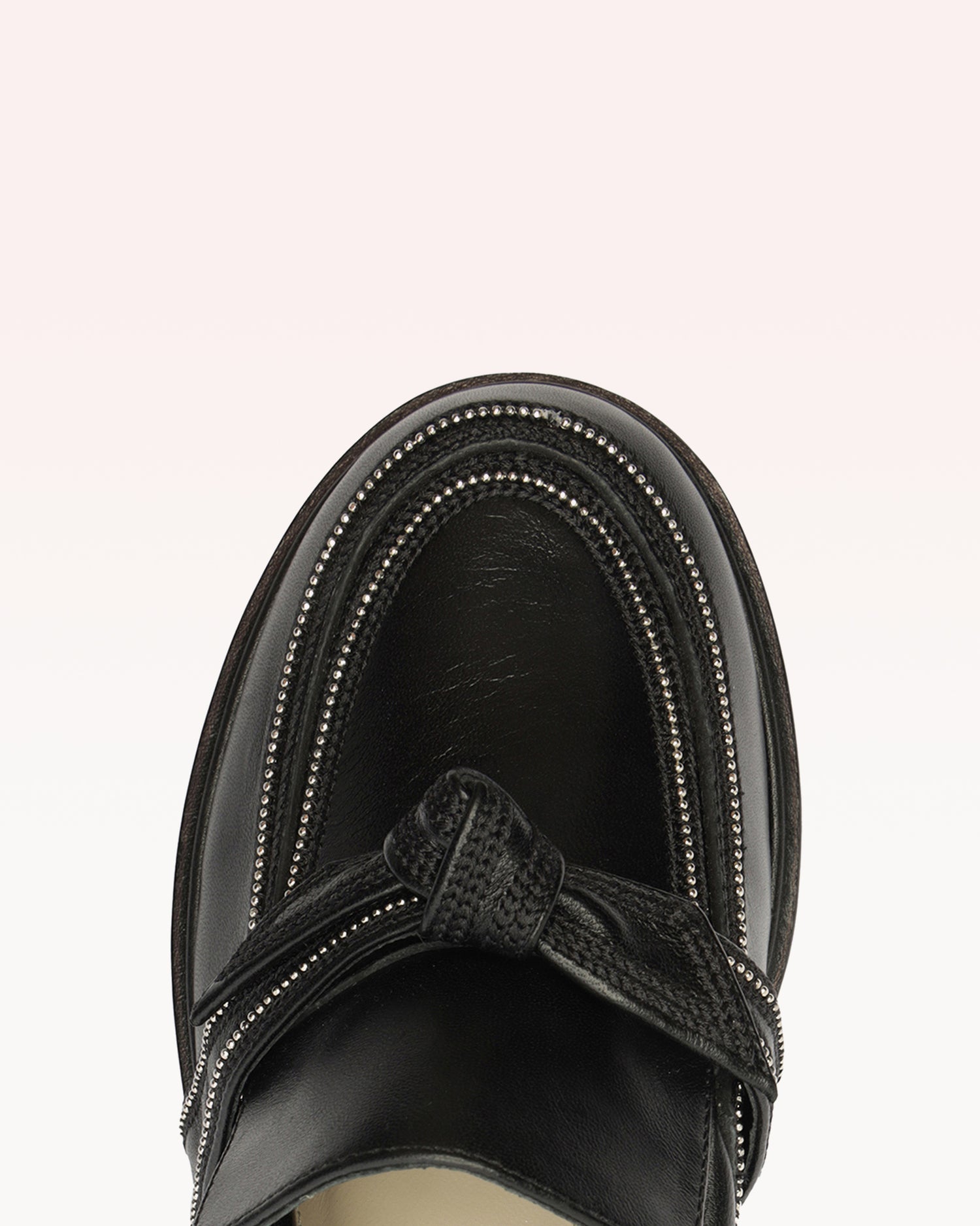 Clarita Chunky Loafer Embroidery Black Loafers P/24   