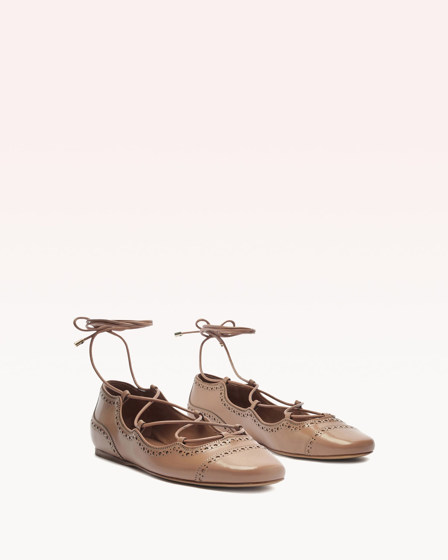 Lace Up Brogue Roma Flats P/25