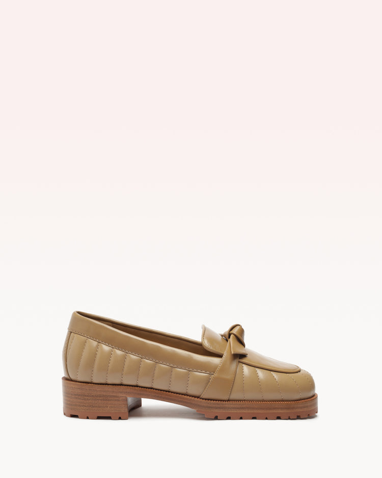 Quilted Clarita Loafer Latte