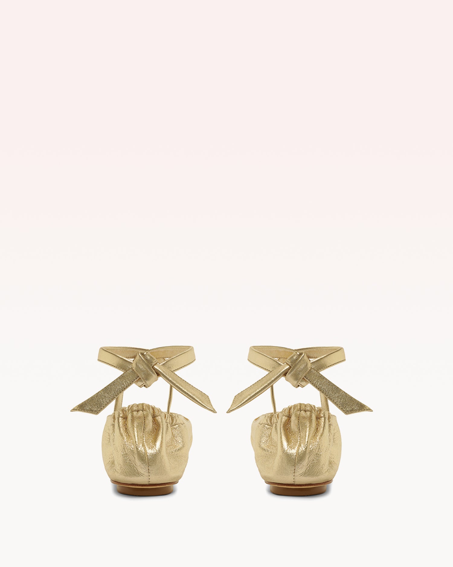 Clarita Ballet Flat Metallic Golden Sandals R/24   