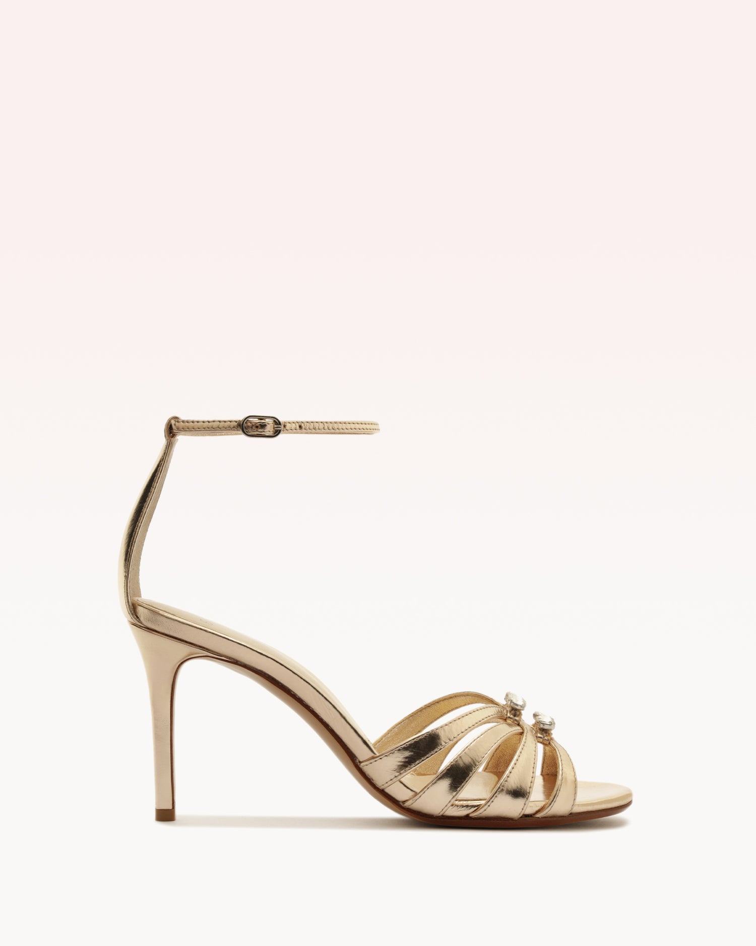 Noelle 85 Crystal Golden Sandals R/26 35 Golden Leather