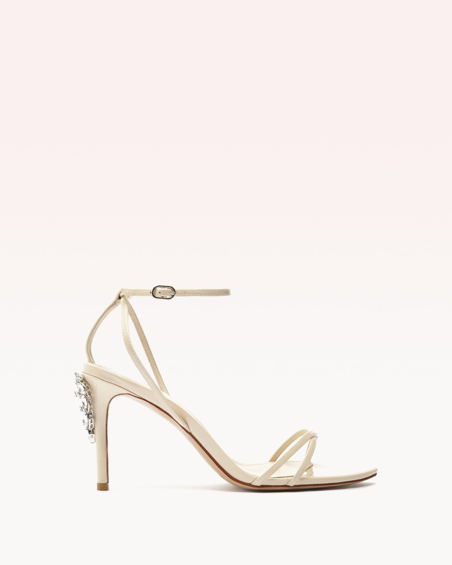 Rita Crystals 85 Eggshell Sandals P/25 35 Eggshell New Patent/Crystal Leather