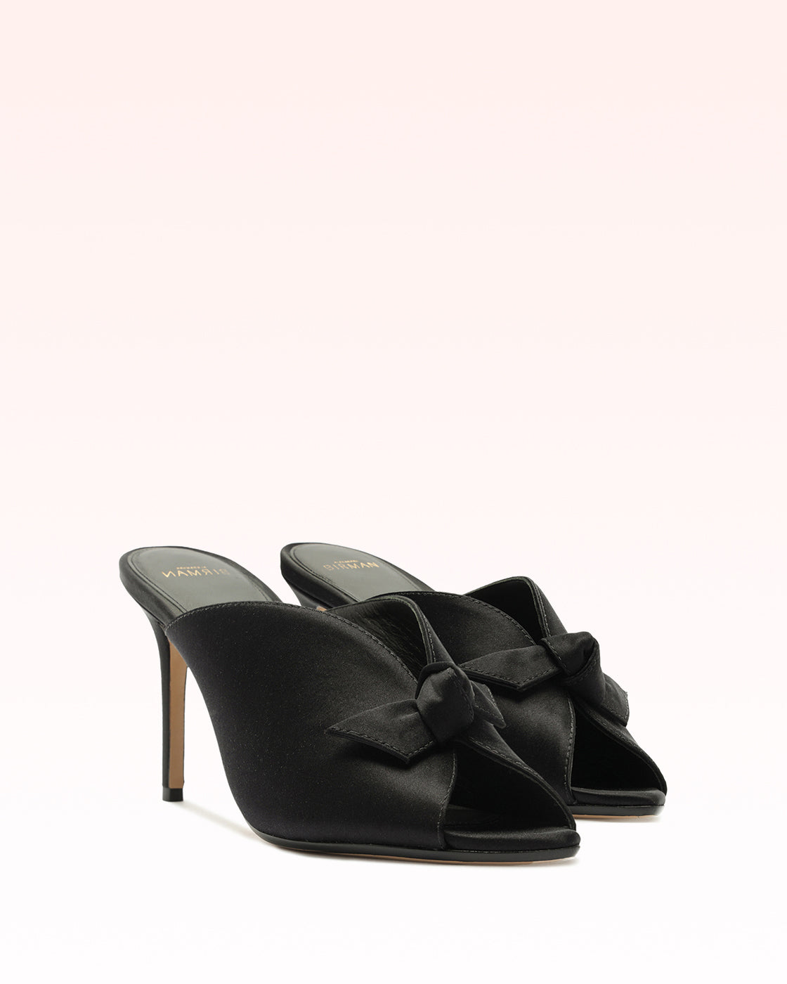Clarita Vamp 85 Satin Black Sandals F/25