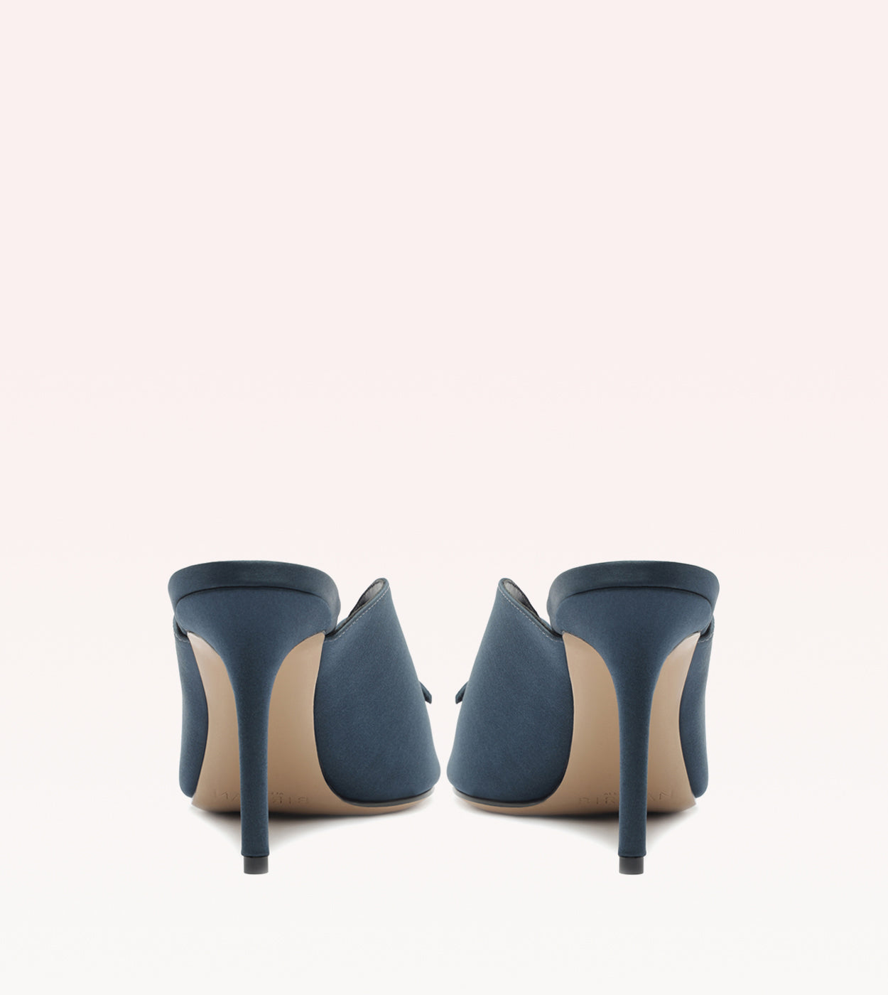 Clarita Vamp 85 Satin Navy Blue Sandals F/25