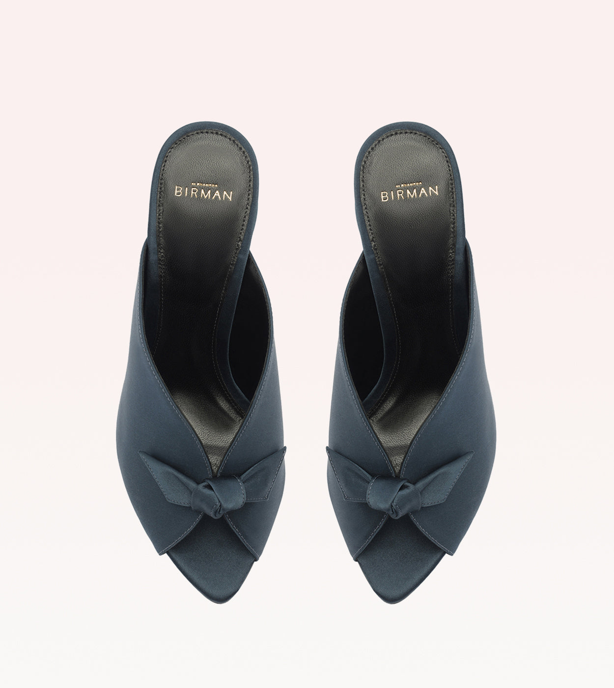 Clarita Vamp 85 Satin Navy Blue Sandals F/25