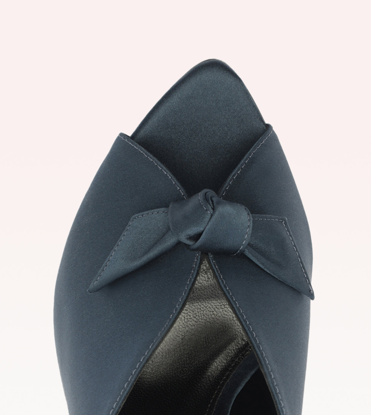 Clarita Vamp 85 Satin Navy Blue Sandals F/25