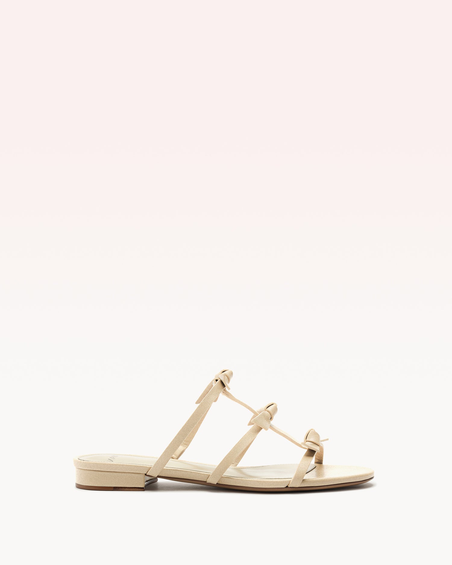 Slim Lolita Slide Sandals R/25 35 Gold Metallic Leather