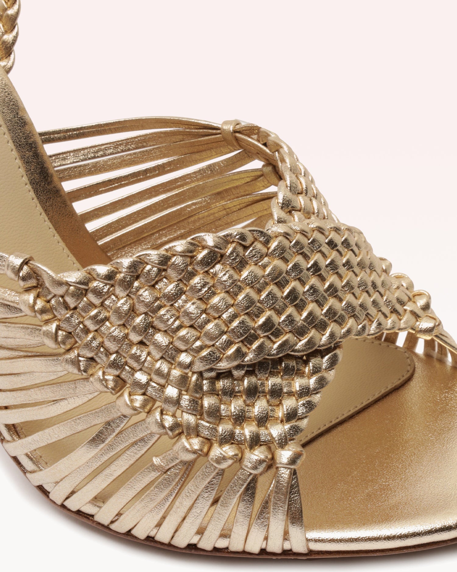Ellie 90 Metallic Golden Sandals S/24   