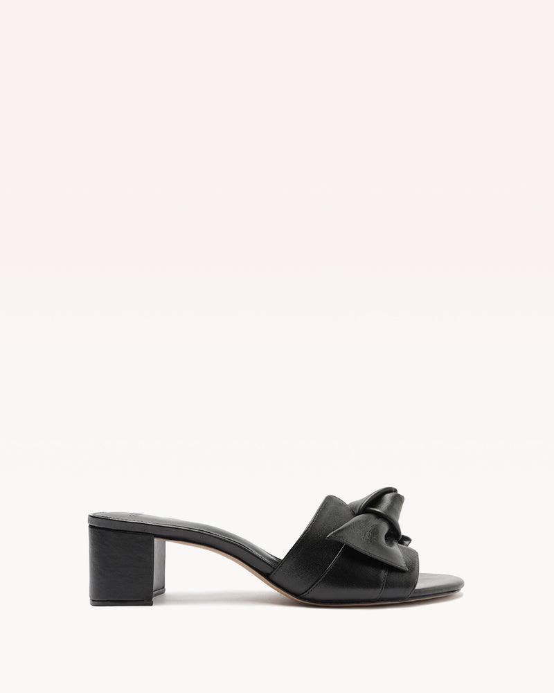Maxi Clarita Block 45 Black Sandals R/24 35 Black Nappa Leather