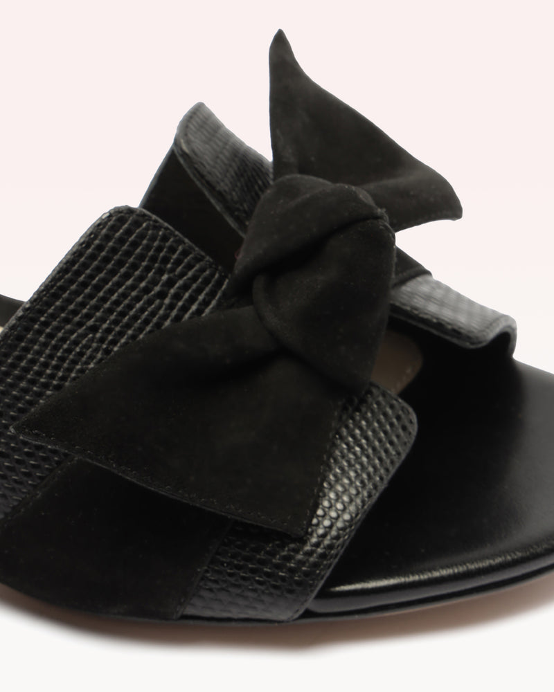 Maxi Clarita Block 45 Suede Black Sandals R/24   