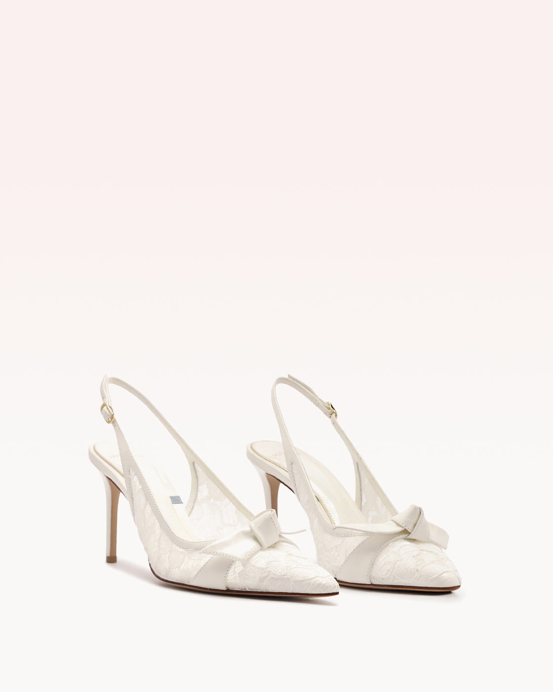 Clarita Classic Slingback 85 Pizzo Off White Pumps BRIDAL 25