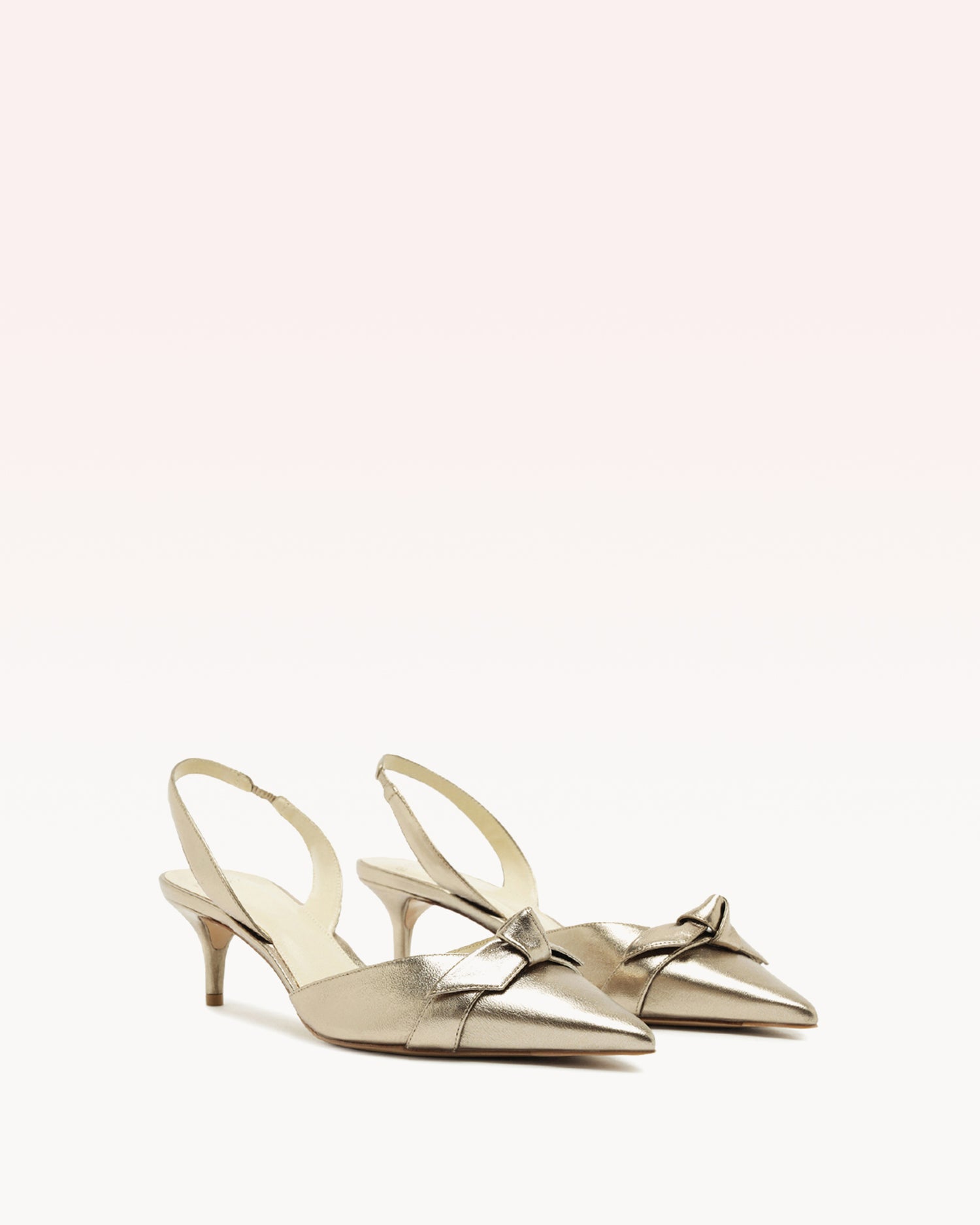 Alexandre Birman Clarita Slingback 50 Metallic Luna Gold