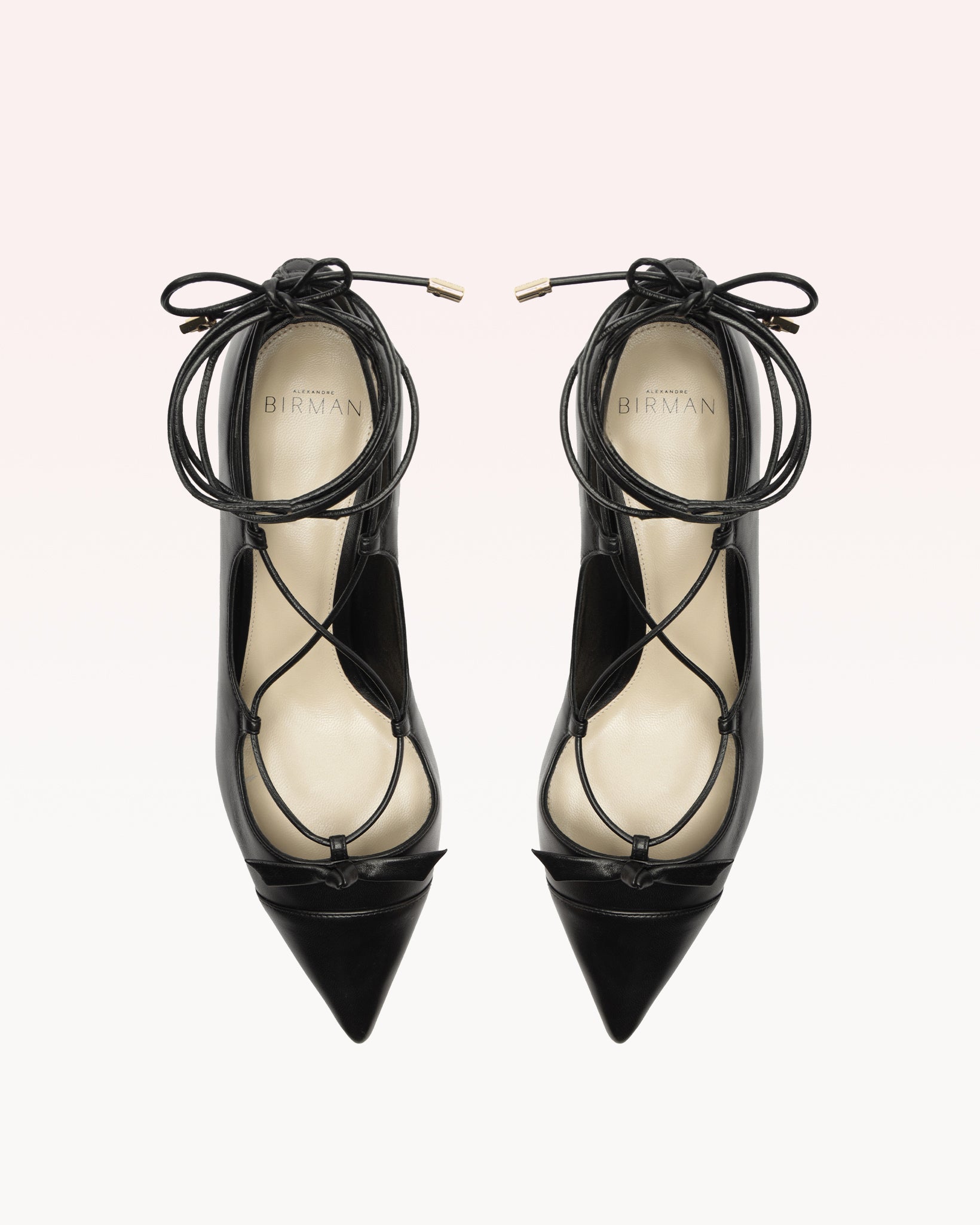 Slim Clarita Lace Up Pointed Toe Kitten Heels – Alexandre Birman