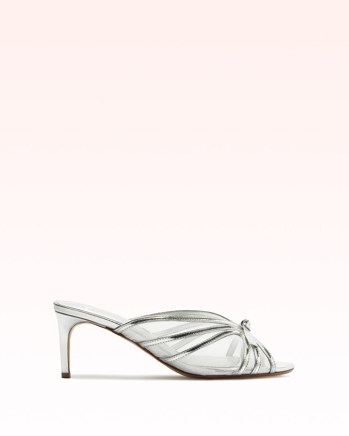Slim Clarita Net 60 Silver Sandals R/26 35 Silver Specchio Leather