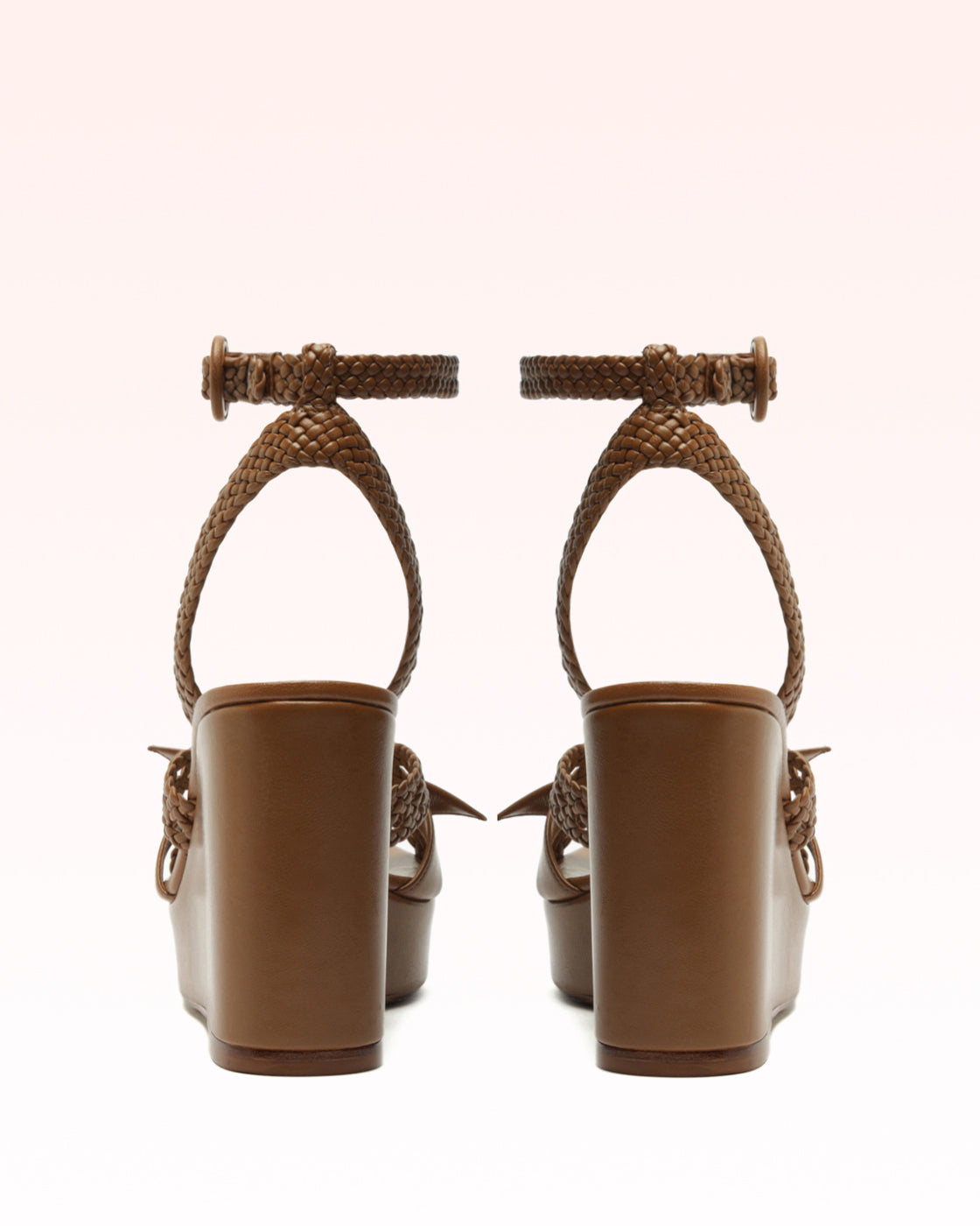 Espresso Designer Sandal Suelita Woven Platform 100mm| Alexandre