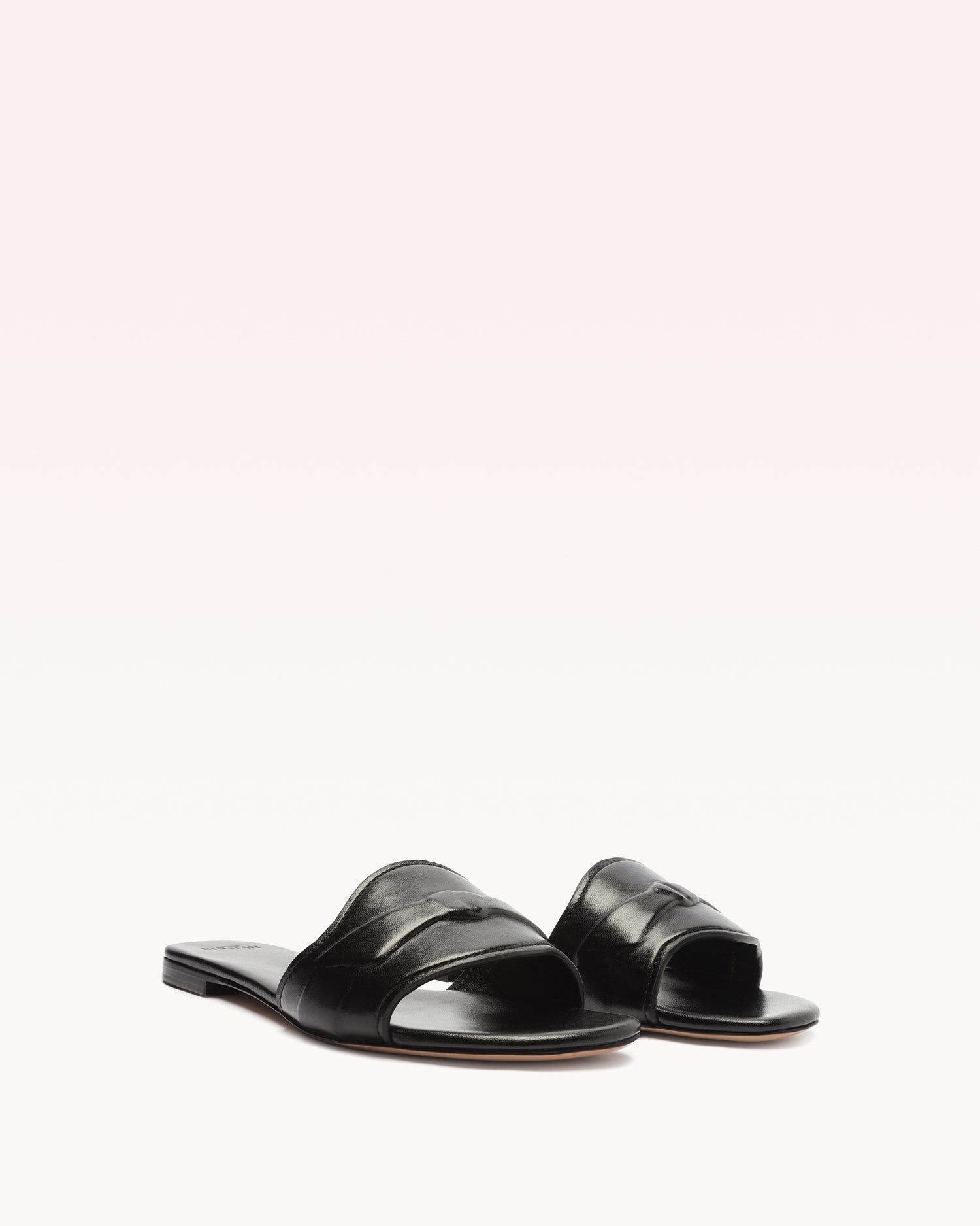 Padded Clarita Slide Black Flats S/24   