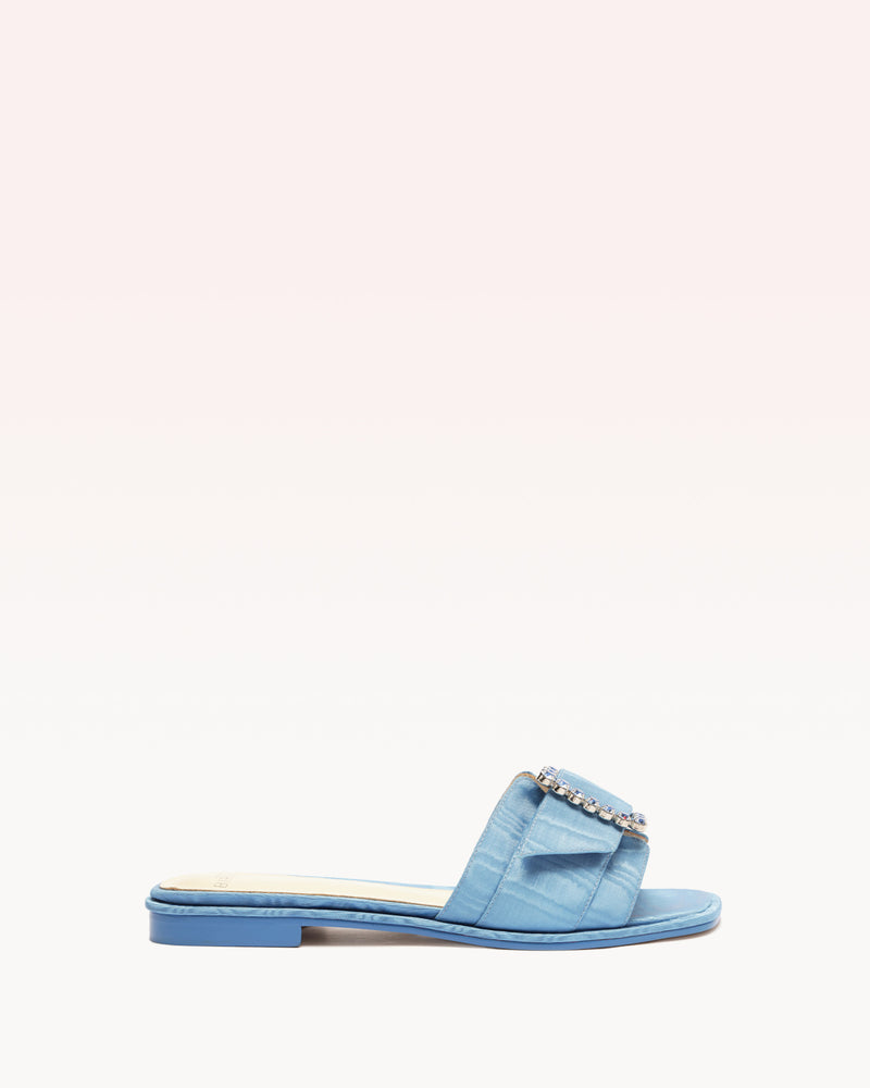 Aria Crystal Blue Flats S/24 35 Blue Moire & Crystal