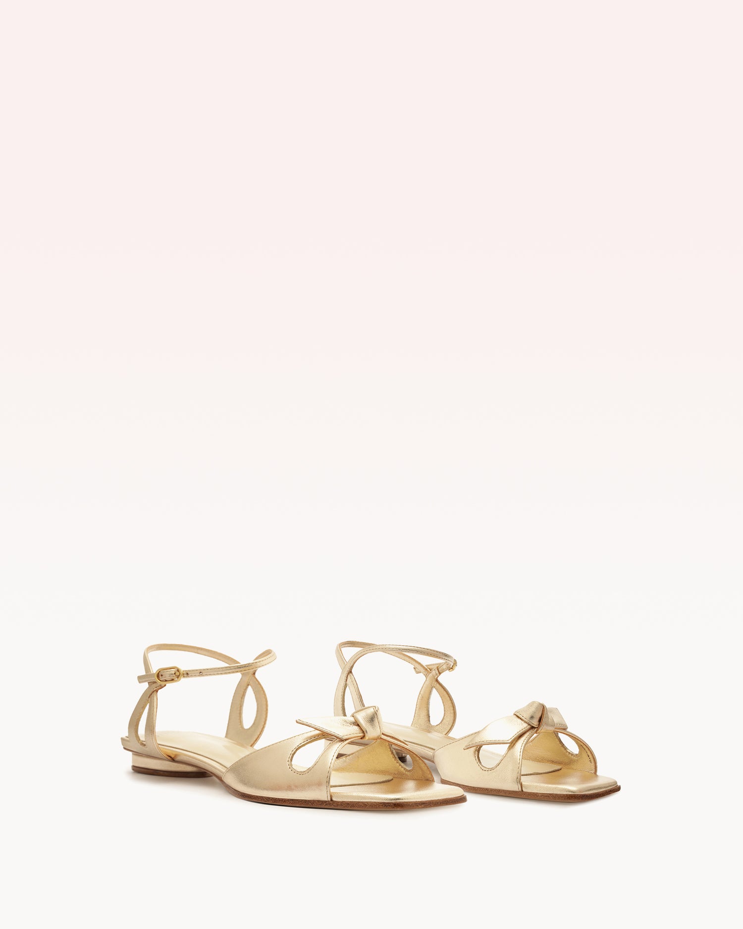 Clarita Eyelet Flat Metallic Golden Flats P/24   