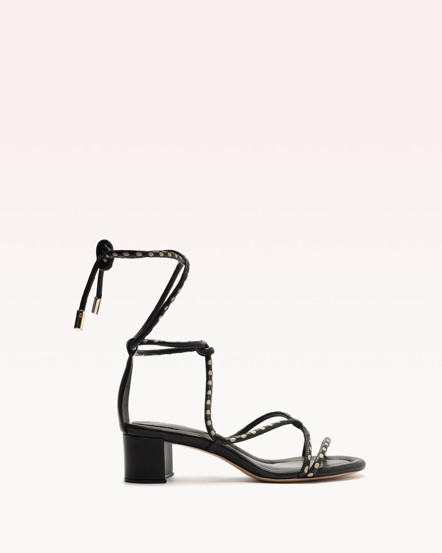 Donna 45 Sandals R/25 35 Black Nappa Leather