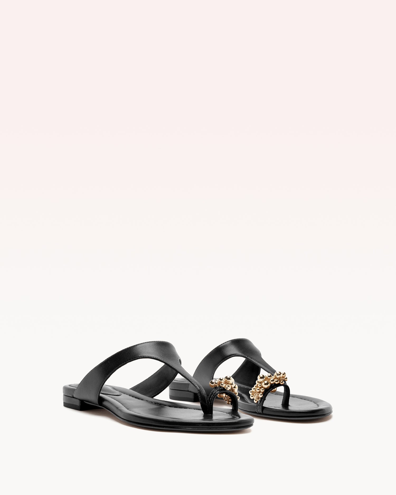 Gia Flat Black Sandals R/26