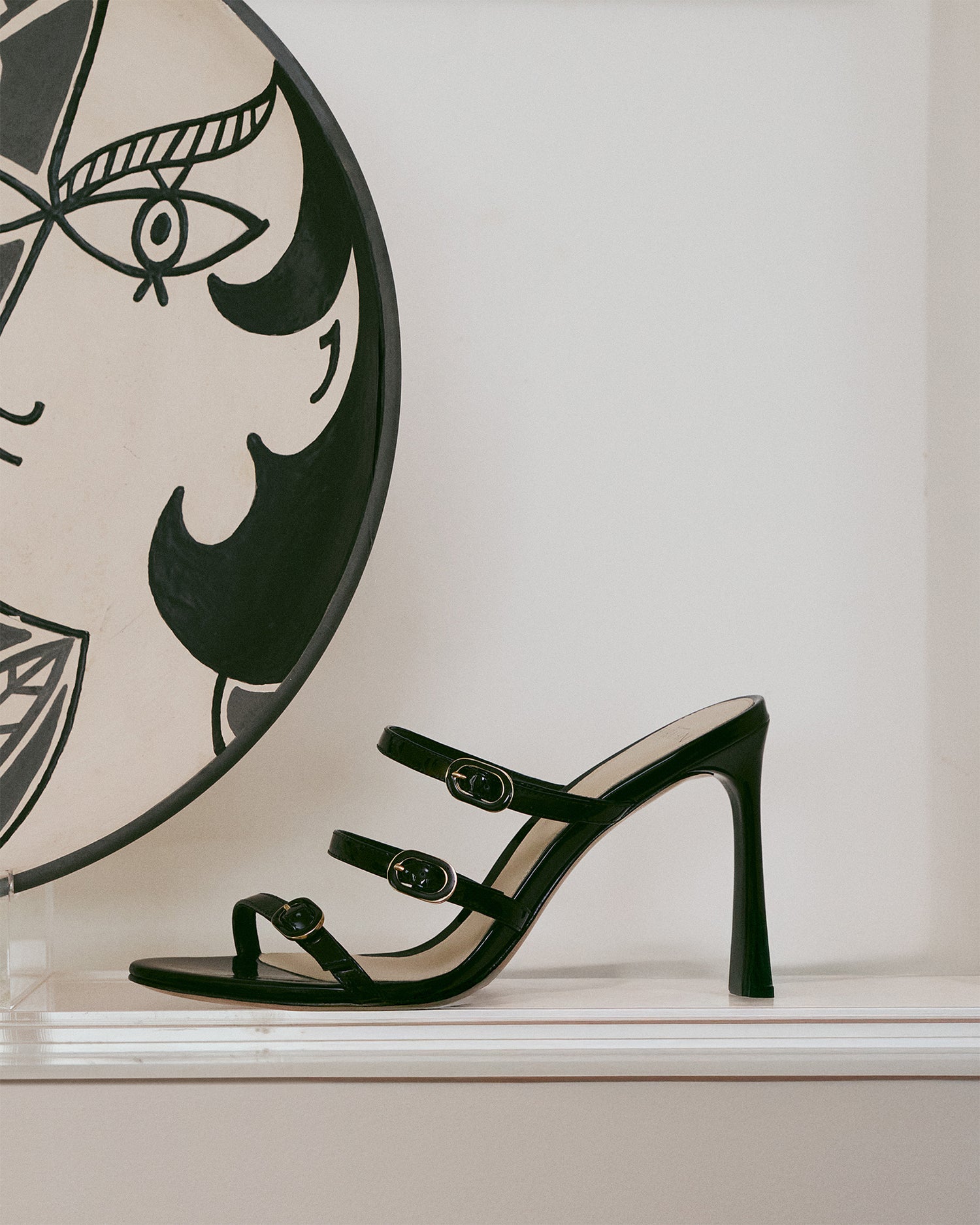 Poppy 85 Black Sandals S/25